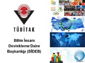 T&Uuml;BİTAK logosu ve BİDEB&rsquo;in etkinliklerine ait g&ouml;rsel ve grafiklerin olan bir derleme.