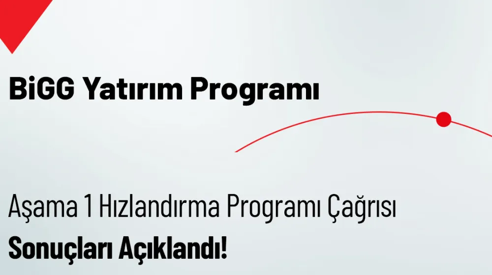BiGG Yatırım Aşama 1 Hızlandırma Programı Çağrısı Sonuçları Açıklandı